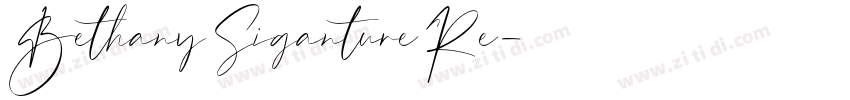 Bethany Siganture Re字体转换